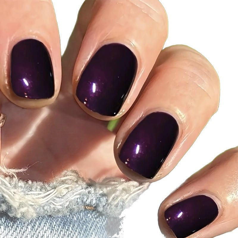 Iridescent Pearl Chrome Minimal Gloss Press On Nails