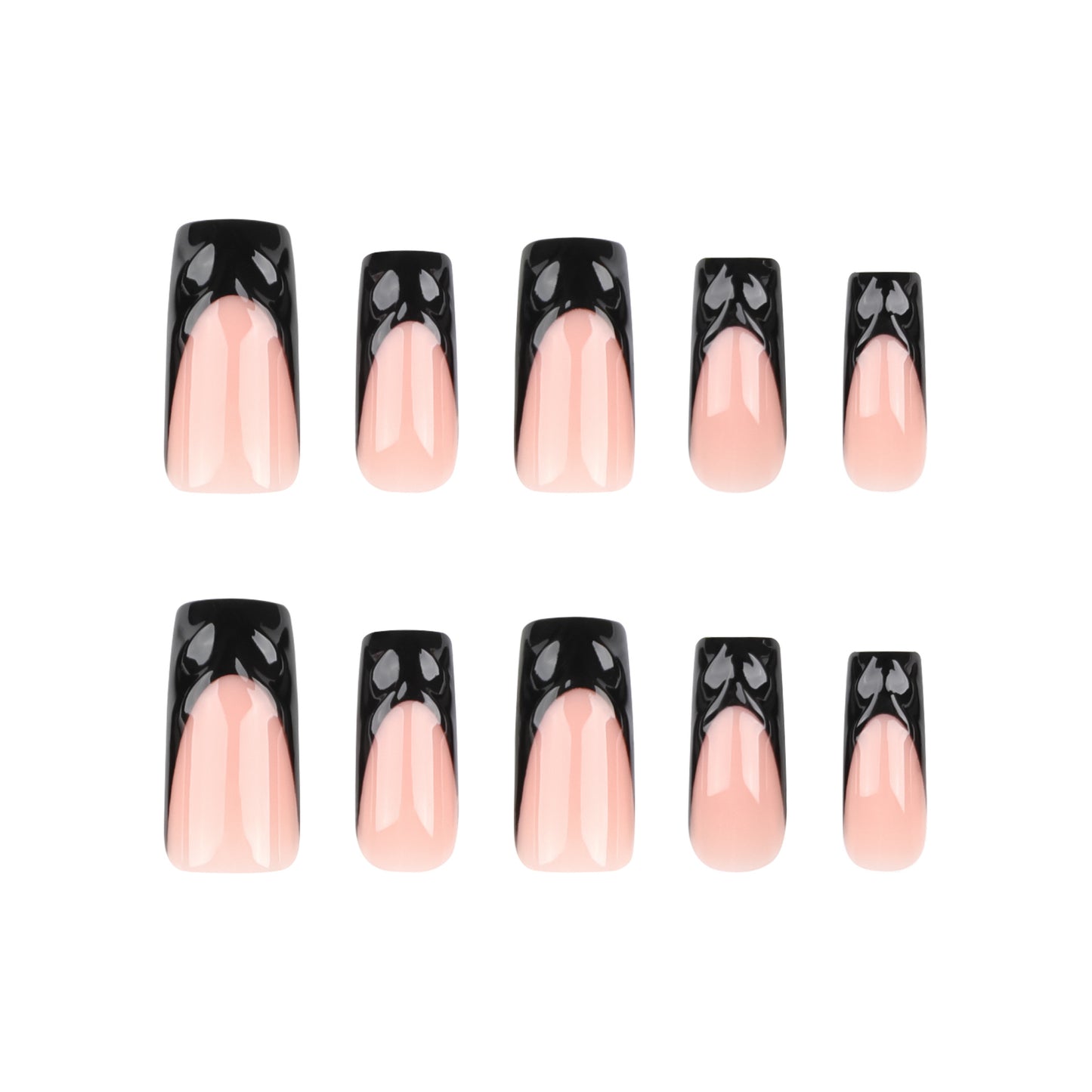 Factory direct supply French nail products wholesale 3D wearable manicure fake nails simple square wearable nail｜365nails