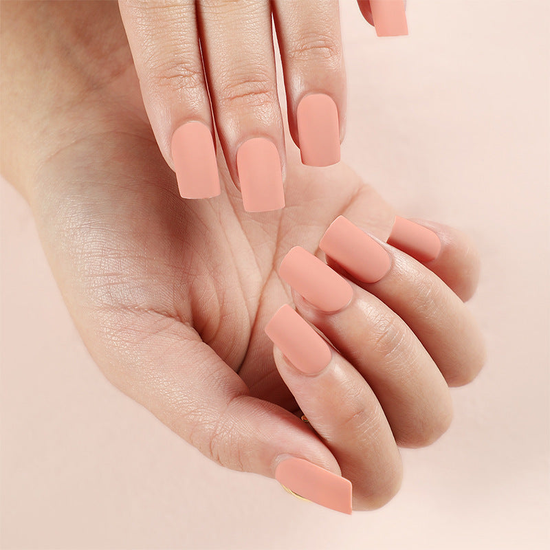 穿戴甲批發｜純色霧面長方形成品穿戴甲片｜365nails