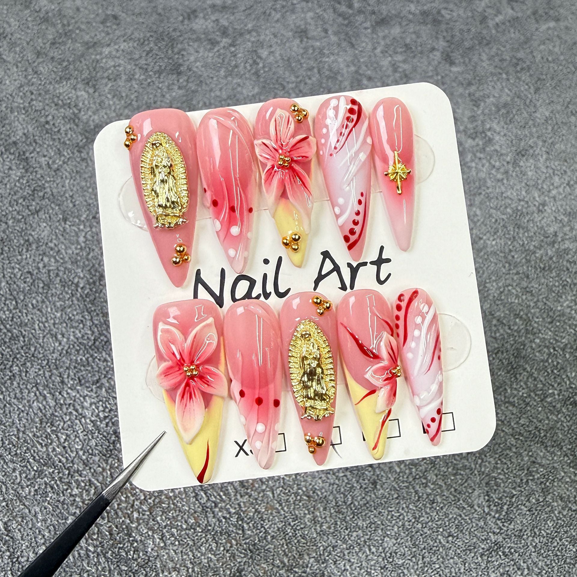 Crimson Petal Series Press-On Nails
