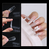 Nail Tips nail pads are light and seamless 504 pieces of porcelain white boxed semi-matte, free of engraving and grinding, press on nails pads, patches, fake nails.
