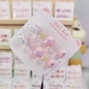 Yugui 小狗可愛兒童穿戴甲附星星亮粉