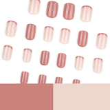 Unhas postiças quadradas curtas francesas, unhas postiças de pressão, atacado de unhas ｜365nails