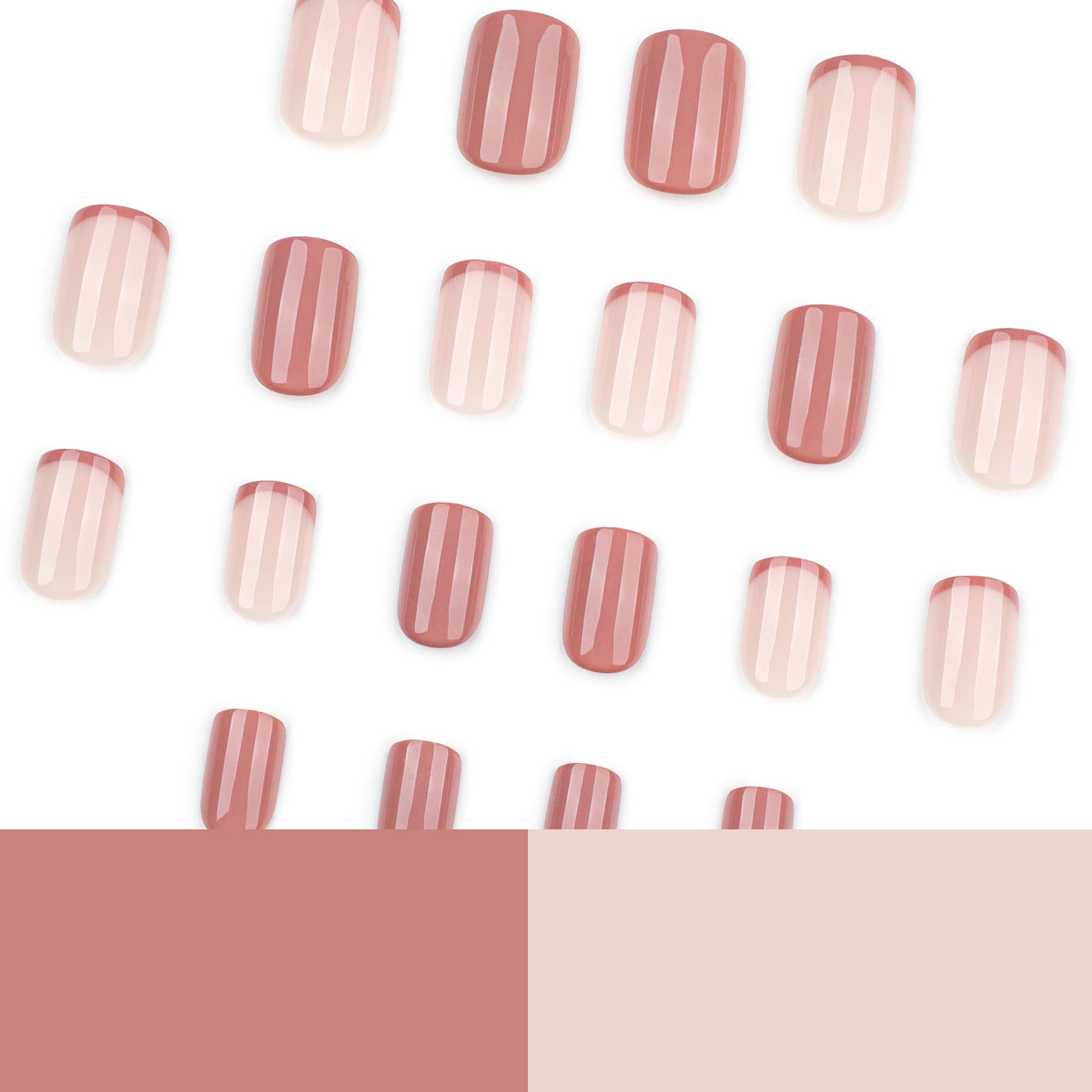Unhas postiças quadradas curtas francesas, unhas postiças de pressão, atacado de unhas ｜365nails