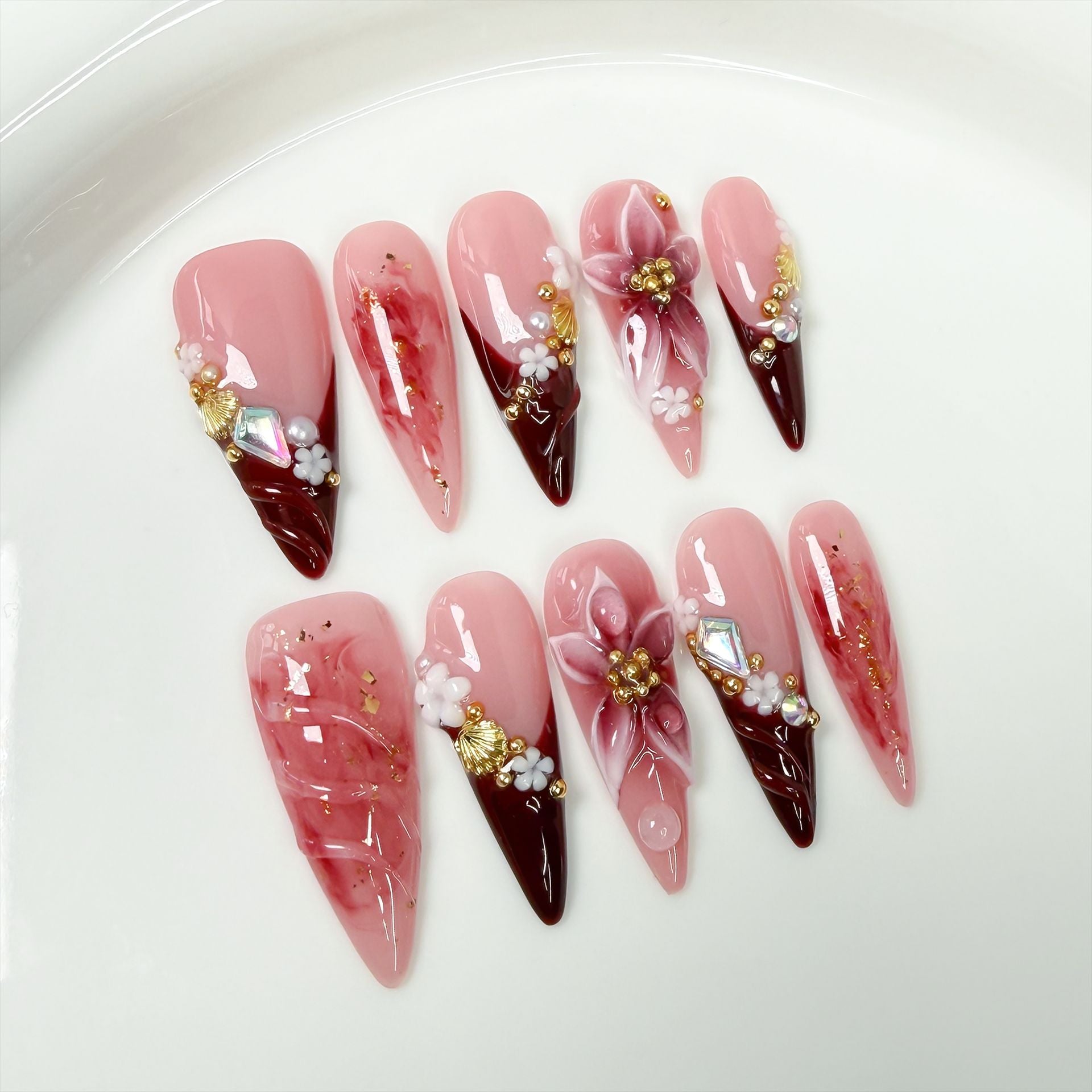 Rosé Velvet Series Press-On Nails