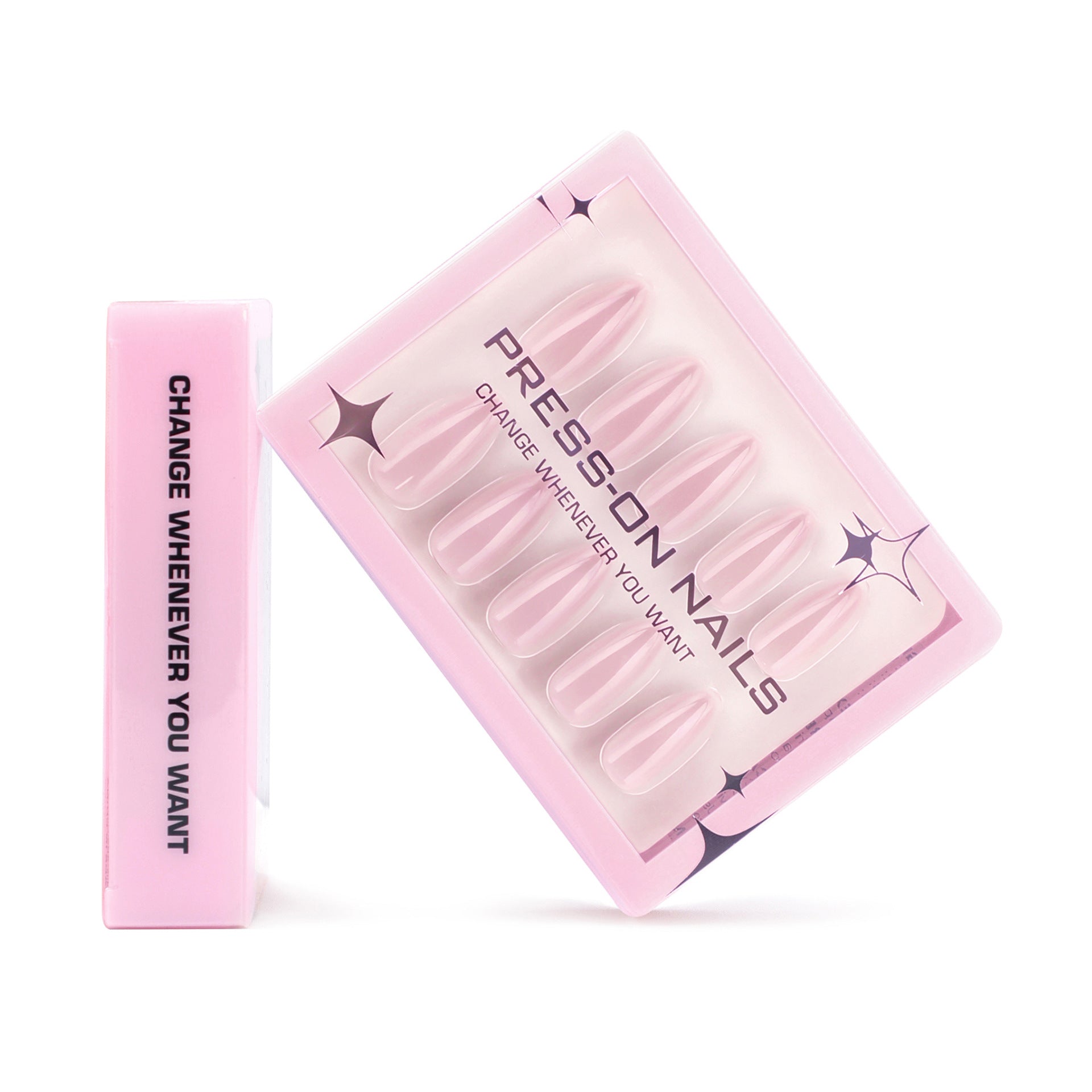 Simple solid color high-end manicure fake nail short almond-shaped wearable nail piece Repeatable wearable nail wholesale