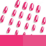 Wear nail short nail piece rose red laser fake nail removable finished nail piece wholesale press on nails