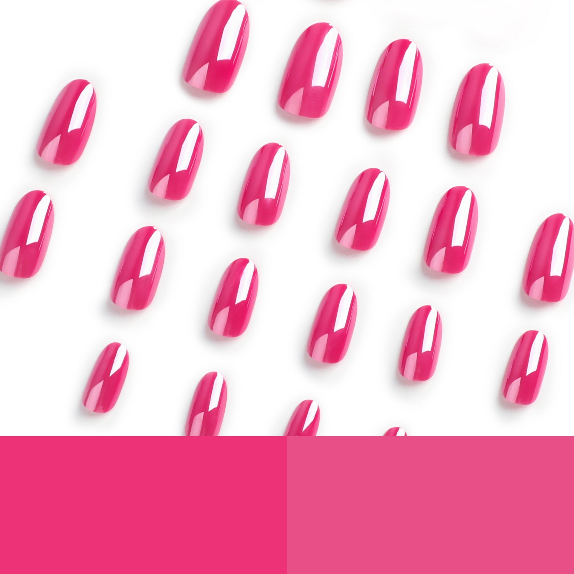 Wear nail short nail piece rose red laser fake nail removable finished nail piece wholesale press on nails