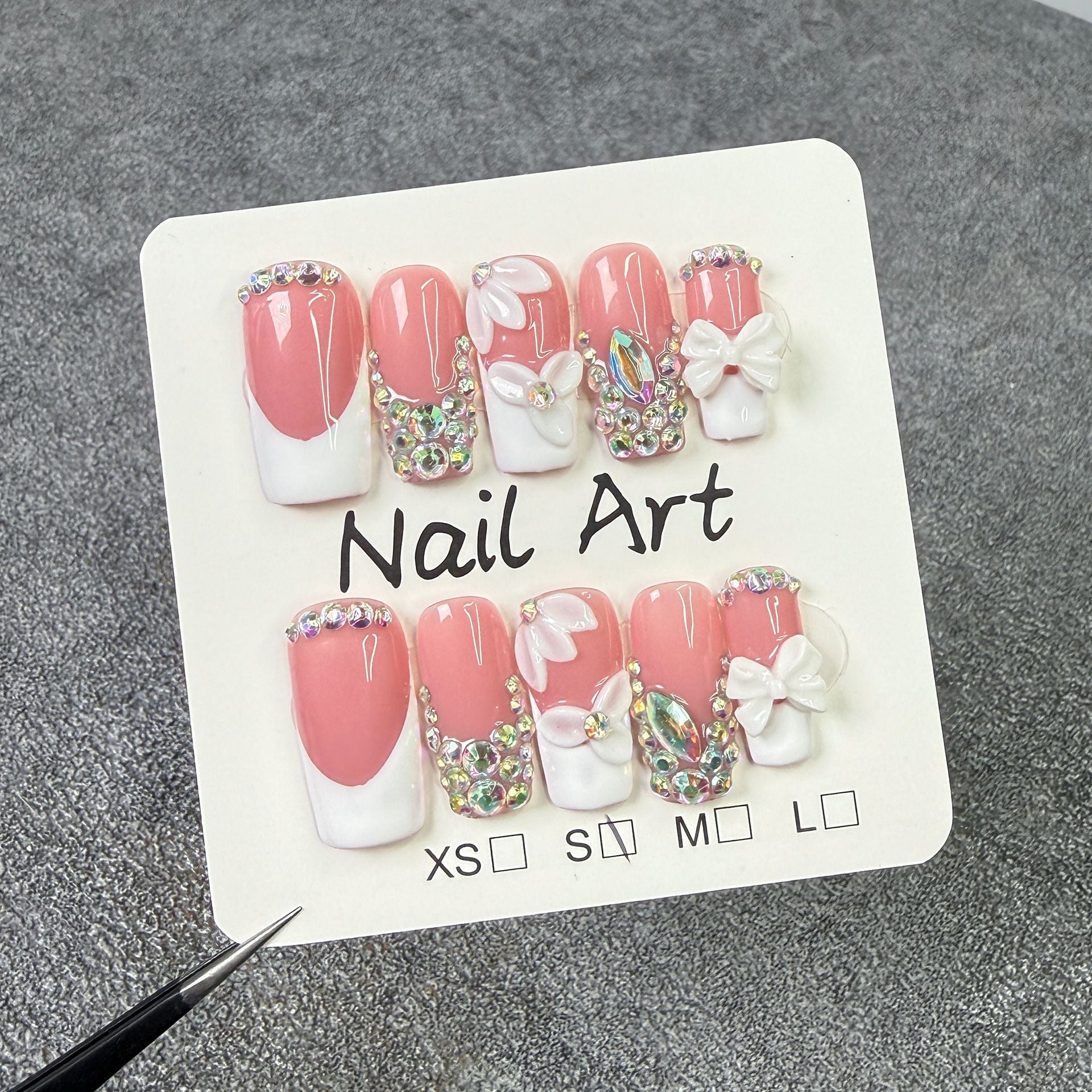 Crystal Bloom Series Press-On Nails