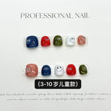 Cute Cartoon Kids Press On Nails Set