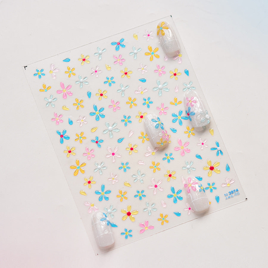 365nails: "Pastel Daisy Confetti" – nail art stickers