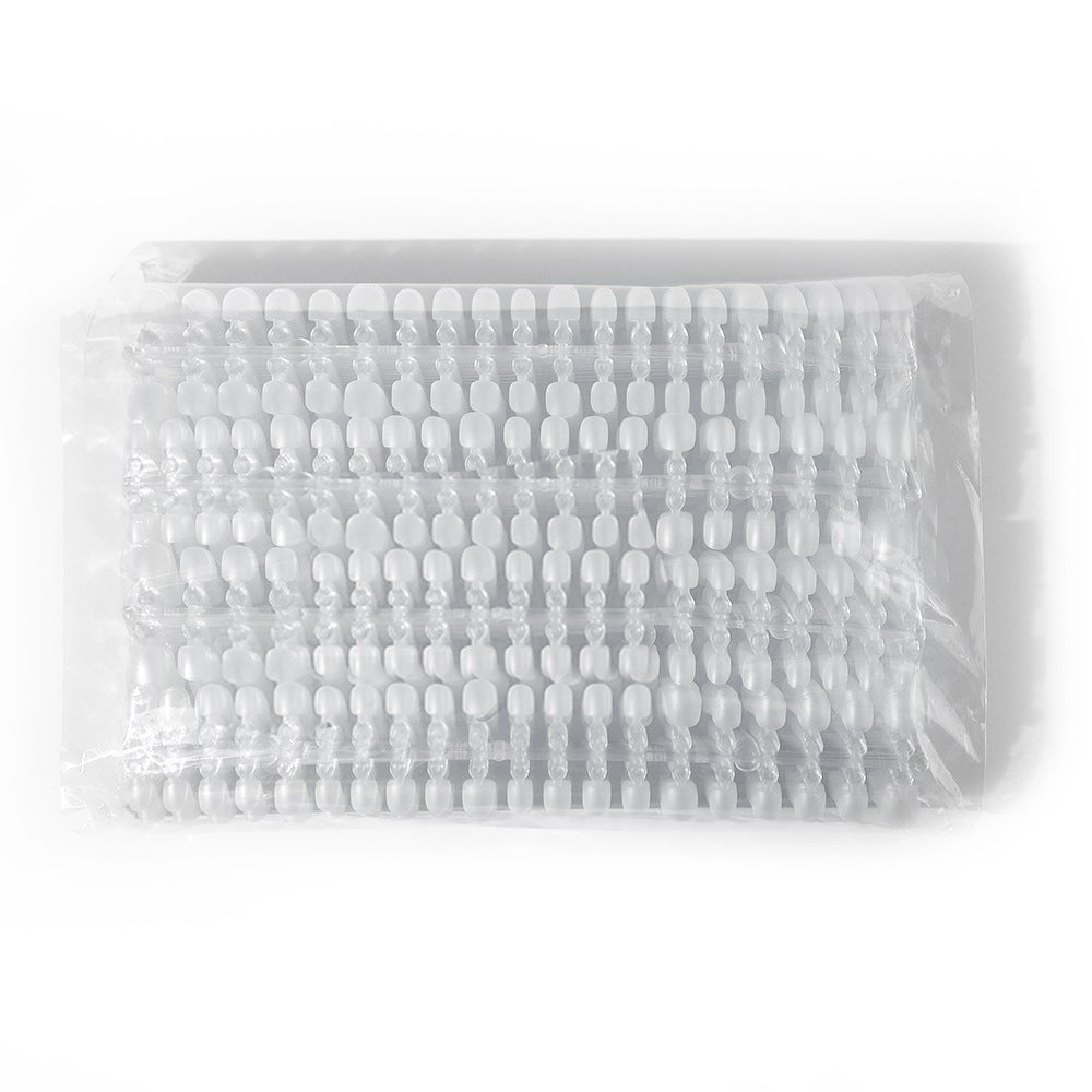 Nail Tips New children's press on nails pads, 40 pieces of sub-size matte, one size has no marks, no engraving and grinding, removable fake nails.