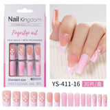 Press on nails advanced sense belt drill three-dimensional detachable nail art Spice girl fake nail press on nails wholesale