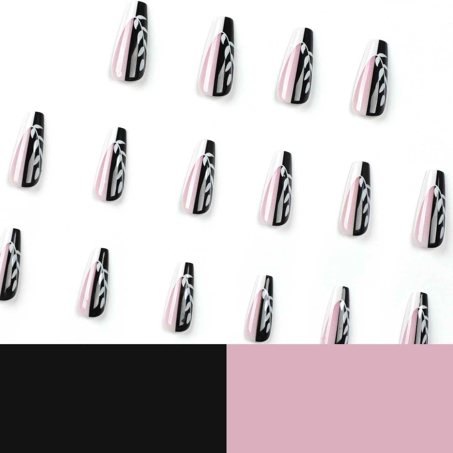 hot nail art wearing French  fake nail ballet nail art film press on nail｜365nails