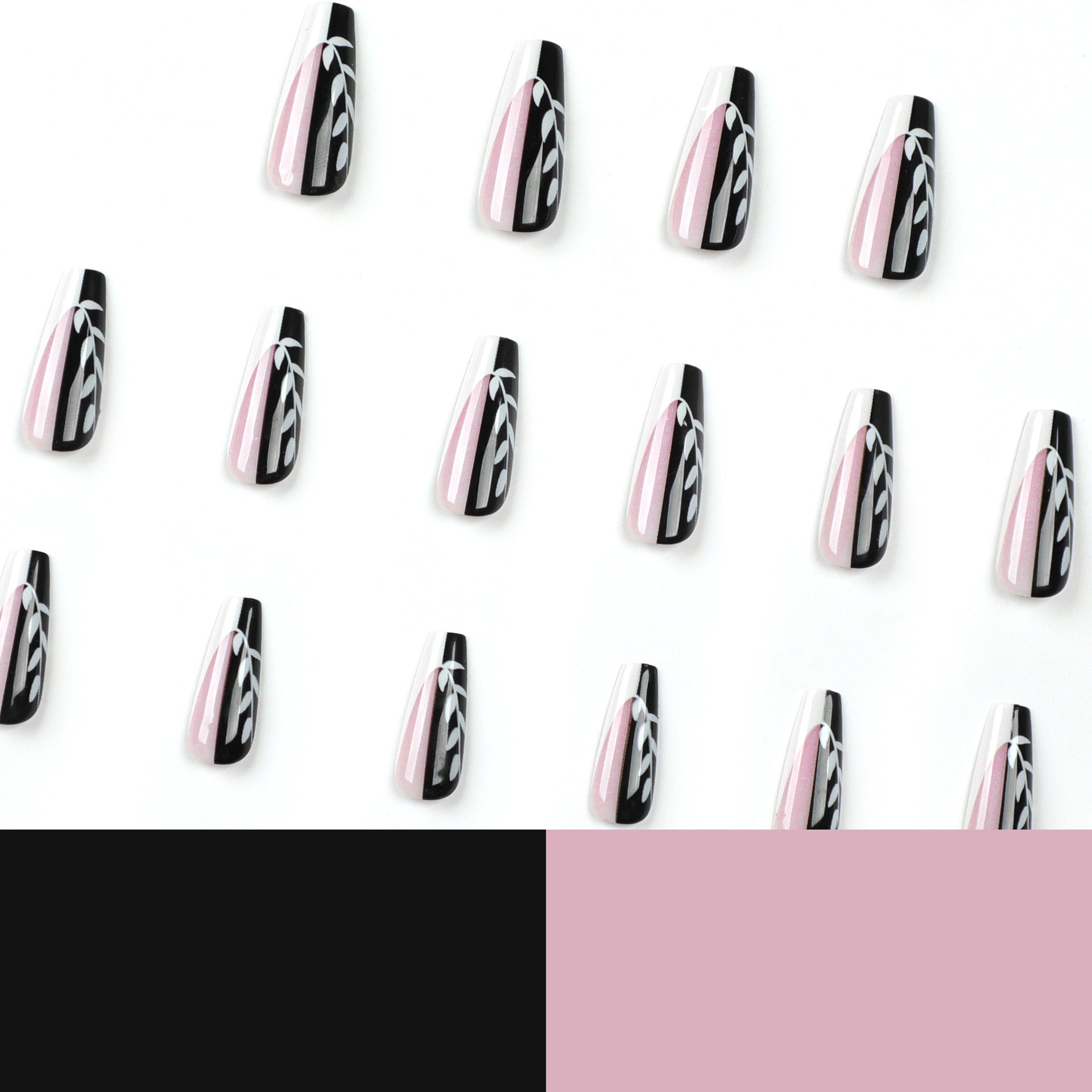 Arte de uñas moderno con uñas postizas francesas, película de ballet, uñas postizas prensadas | 365nails