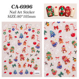 Christmas series nail art sticker 5D relief three-dimensional snowman Christmas tree DIY nail sticker jewelry CA model
