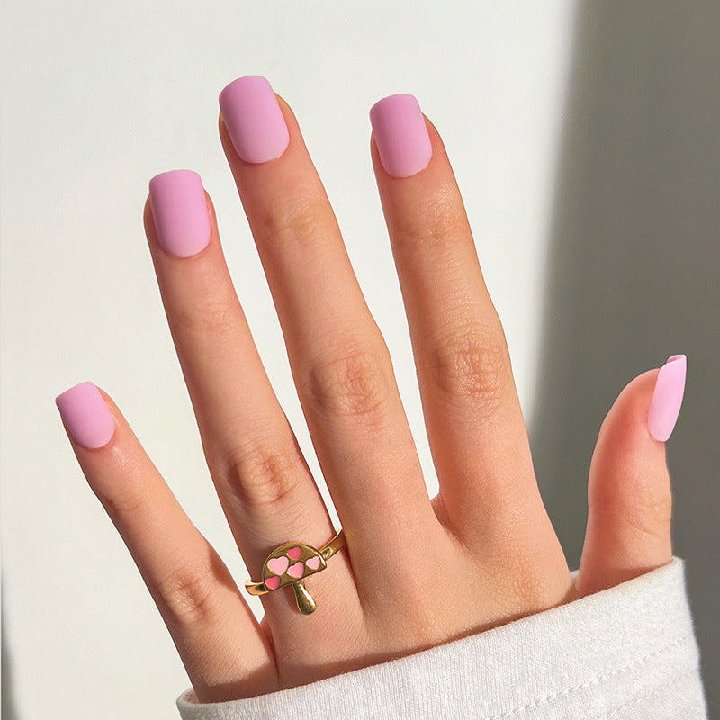 Nail Patch Wearing Nail Wholesale Macaron Color Purple Frosted Nail Sheet Nail Sheet Press on nails