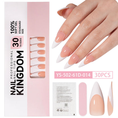 Nail tips French press on nails, simple long ladder manicure removable fake nails 120 pieces, prefabricated nail wholesale