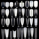 Nail Tips New French press on nails piece,  half sticker full sticker fake nail nail patch extended press on nails piece