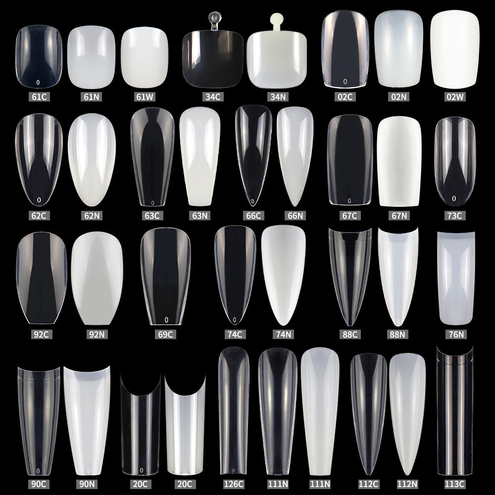 Nail Tips New French press on nails piece,  half sticker full sticker fake nail nail patch extended press on nails piece