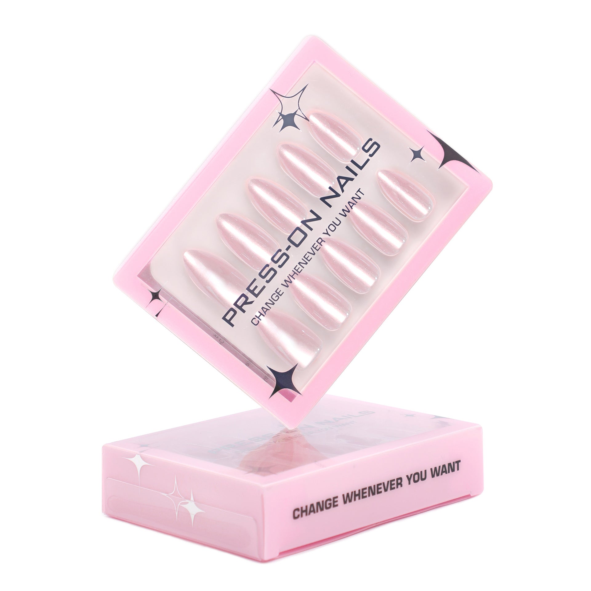 Simple cat eye almond manicure fake nails European and American cross-border short nail film Hailey style advanced sense wearing nail