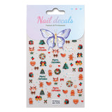 Original Christmas Nail Art Sticker 5D Embossed Three-dimensional Happy Christmas Elements DIY Nail Sticker Ornament AA
