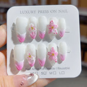 Sakura Petal: "Flor de Cerejeira" – Unhas Postiças Amendoada