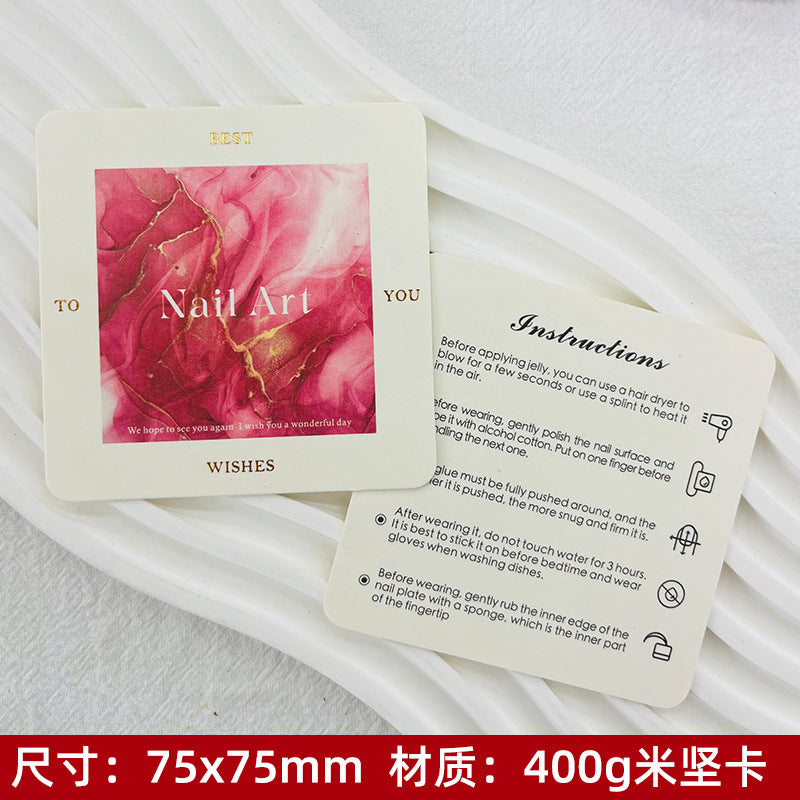 穿戴甲說明卡 75MM 高品質 Mijian 卡 (MOQ:50 pieces)
