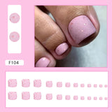 Press-on toenails pink girl manicure matte texture flash press-on nails glitter powder big sequins Press-on toenails nail sweet sister nail piece nail｜365nails