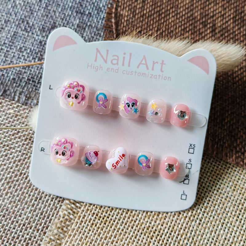 365nails:「My Little Pony 夢幻系列」短款方圓形手工製兒童穿戴甲