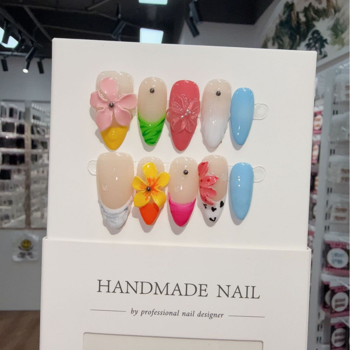 365nails: "Blooming Garden" – 3D Floral Handmade Stiletto Nails