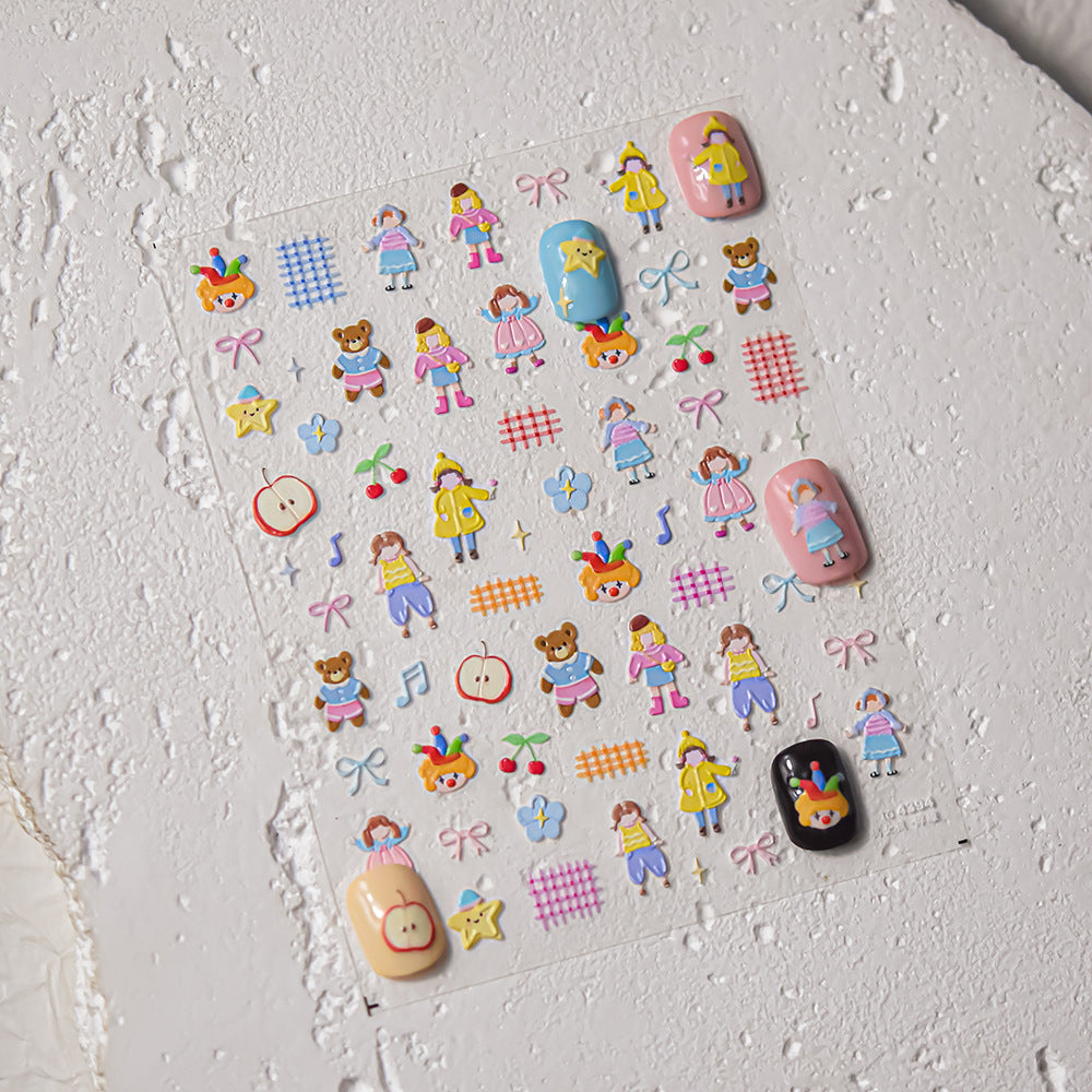 365nails: "Cartoon Girl & Friends" – nail art stickers