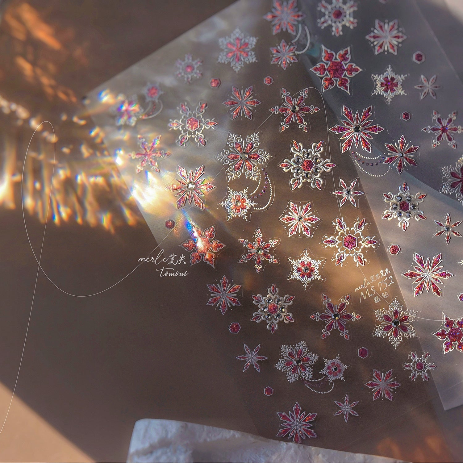 365nails: "paillettes flocon de neige cristal" – Autocollants pour ongles
