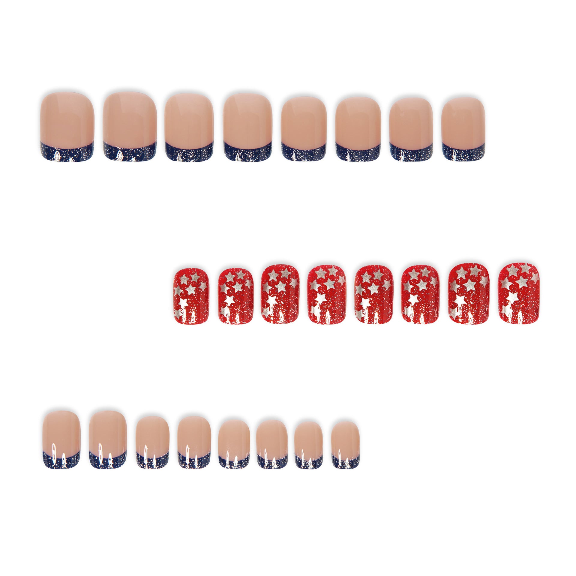 365nails: Independence Day Starry French Tip Press-On Nails