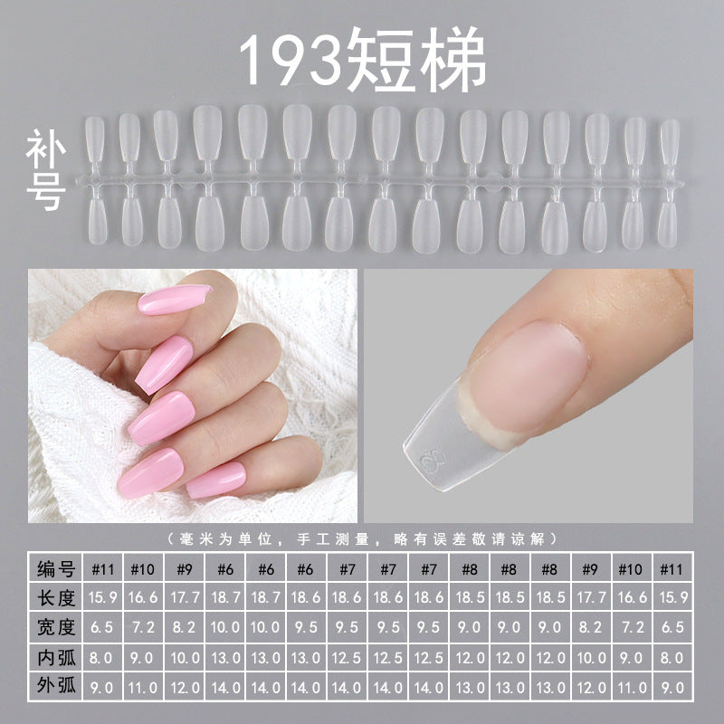 Nail Tips press on nails pads, matte 240 pieces, full stickers, transparent oval trapezoidal non-marking, no-grinding patches, nail pads