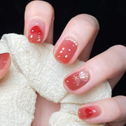 冰糖紅可愛小熊風成品穿戴甲（可拆卸）｜365nails