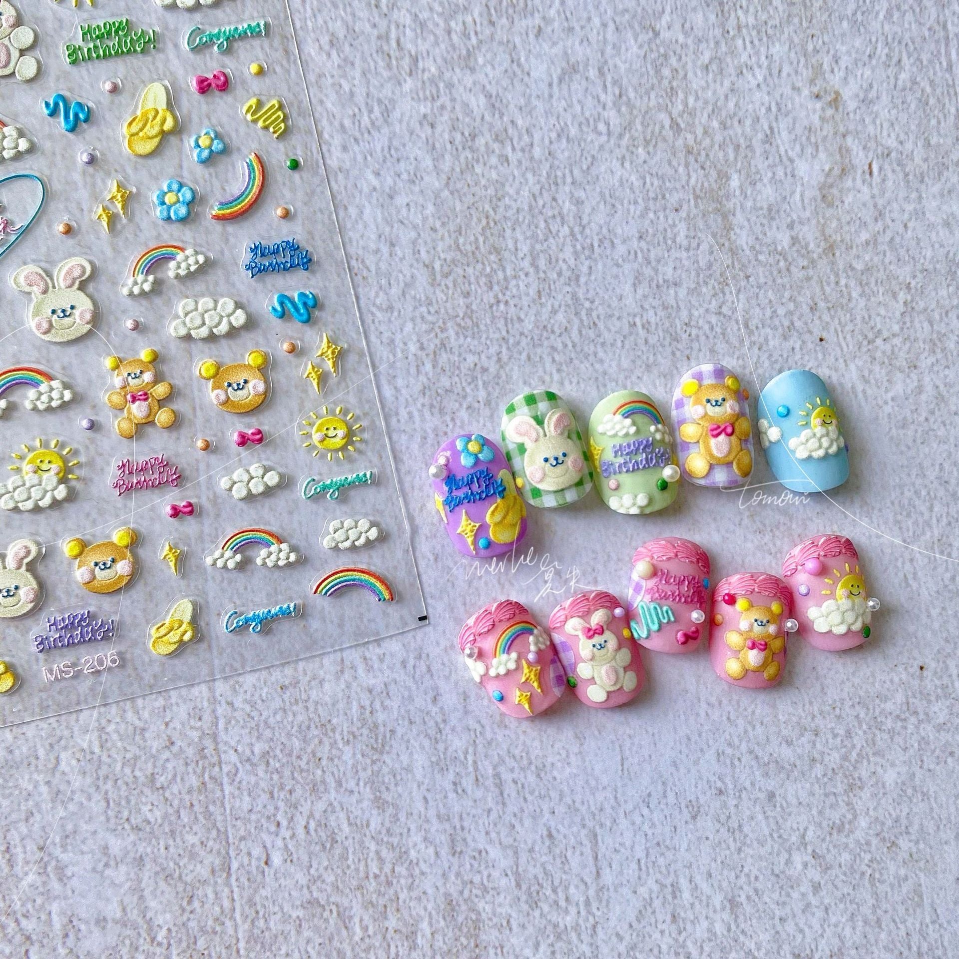 Birthday Party – 3D Embossed Nail Art Set