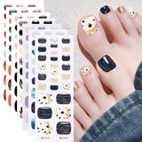 Semi-Cured Gel Nail Strips Toe Nails Gradient Bloom Glitter Glossy Set (MOQ=3)