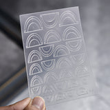 Clear Embossed Nail Stickers – Multi-Pattern Outline Set