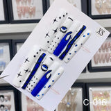 Extra Long 5.5cm Water Pipe Press-On Nails | Handmade Collection | Round Shape