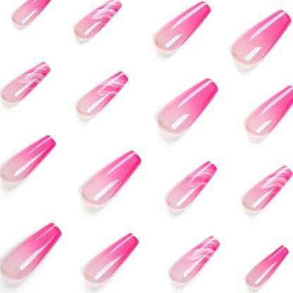 New French Nail Art Wearable Nail Sheet   Nail Art Nail Sticker Ballet Nail Sheet Finished Product Wholesale｜365nails