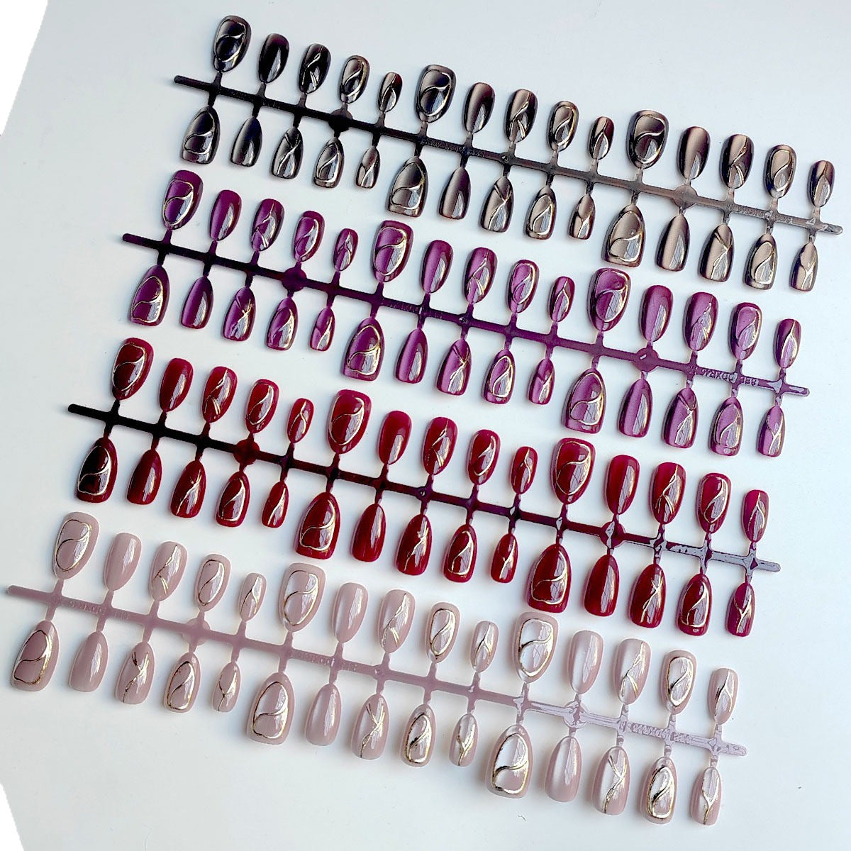 Ombré Essentials Collection: "Berry Ombré" – Medium Almond Press-On Nails