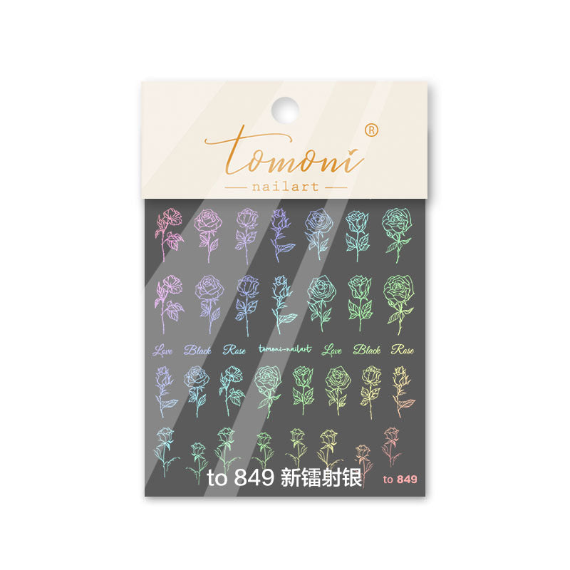 365nails: "luxury foil star, rose & holographic butterfly" – Nail Art Stickers