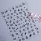 Cross-border Laser Snowflake Nail Art Sticker Flat Hot Silver Christmas Hollow Snowflake Nail Sticker Ornament DH635