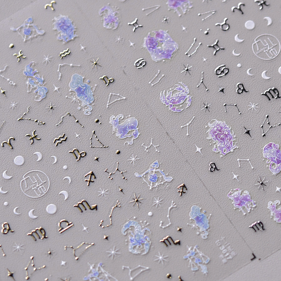 Celestial Zodiac Crystals – Astrology Nail Art Set