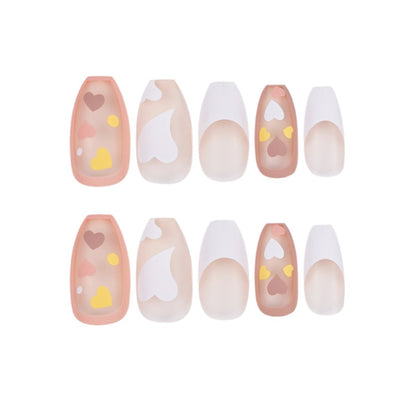 Peach Princess French Wear Nail Art Finished Fake Nail Nail Patch Nail Patch Waterproof Removable Nail Patch｜365nails