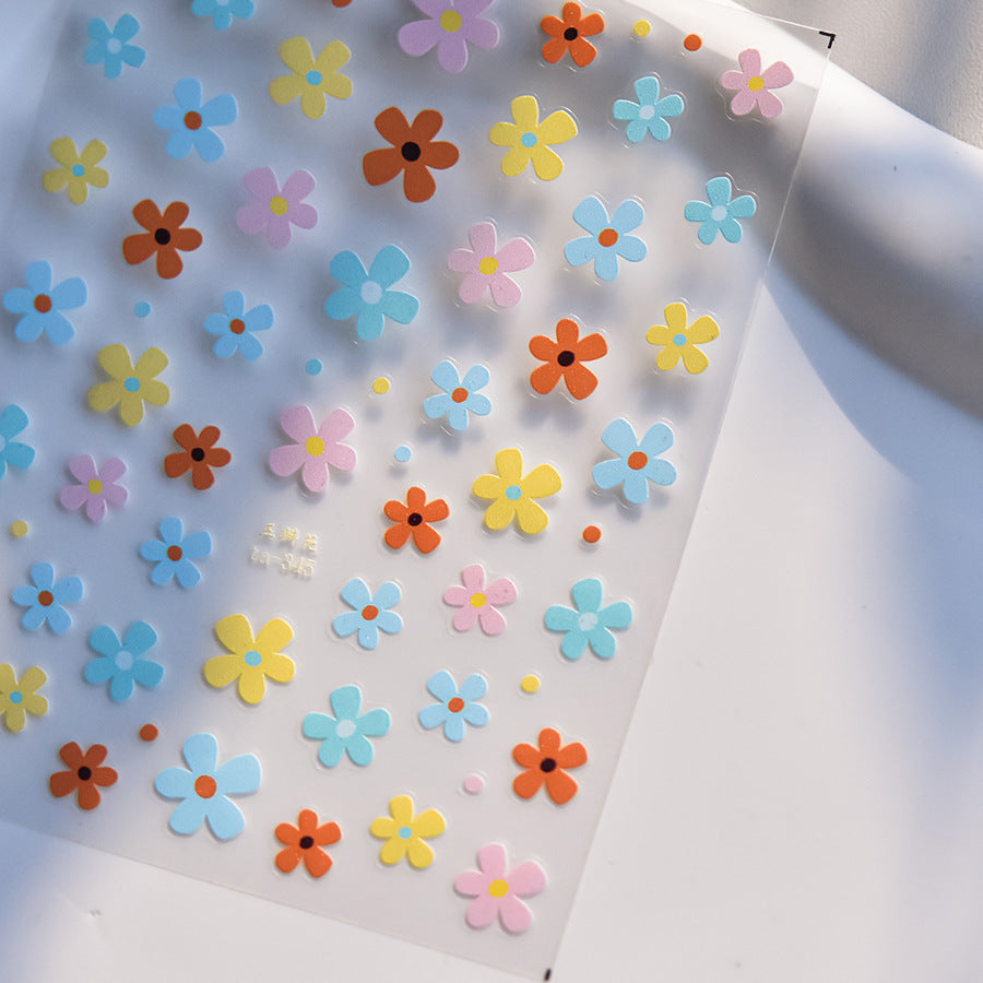 365nails: "Pastel Five-Petal Flower" – nail art stickers