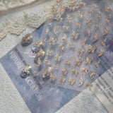 Holographic Jelly Butterfly Nail Stickers – 3D Embossed Iridescent Set