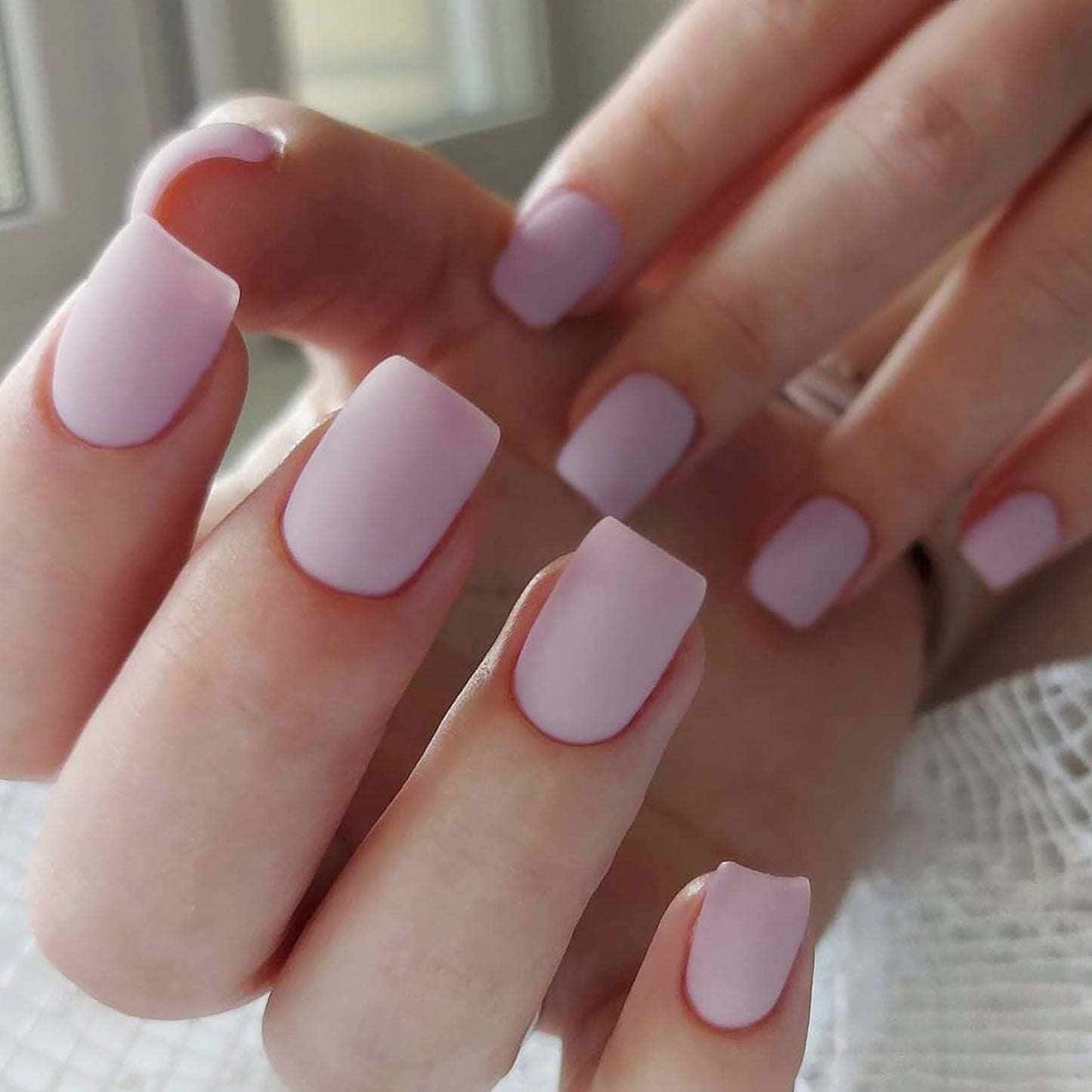 Frosted Detachable Wearable Nail Solid Color Style Nail Patch Square Factory Straight Hair Wearable Nail Patch｜365nails