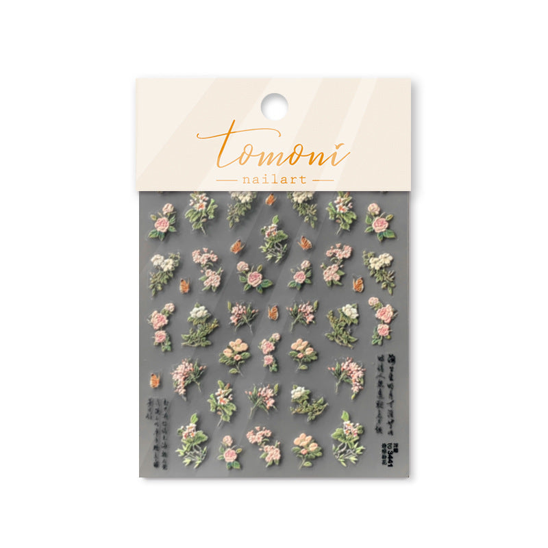 365nails: "Vintage Pink Floral Butterfly" – nail art stickers